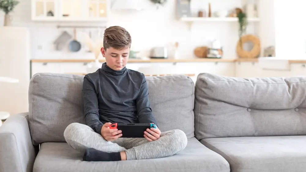 Child Playing Nintendo Switch