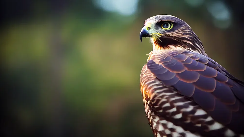 hawk in epic lighting