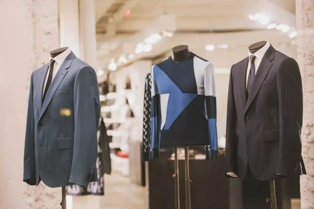 Men clothing in a store in Paris