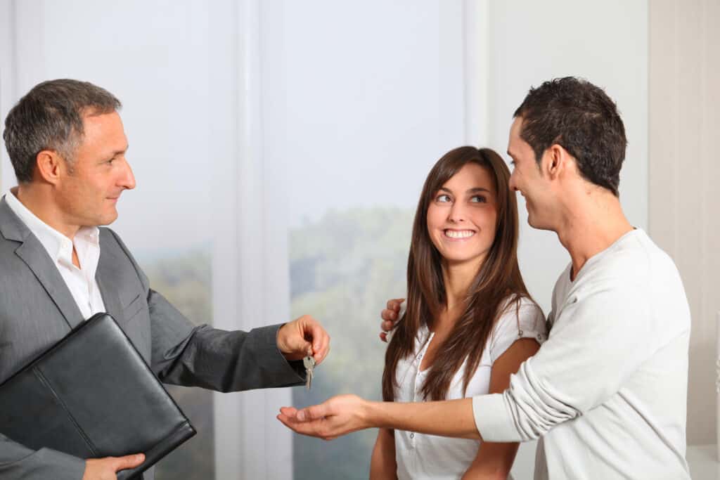 Young couple buying new home