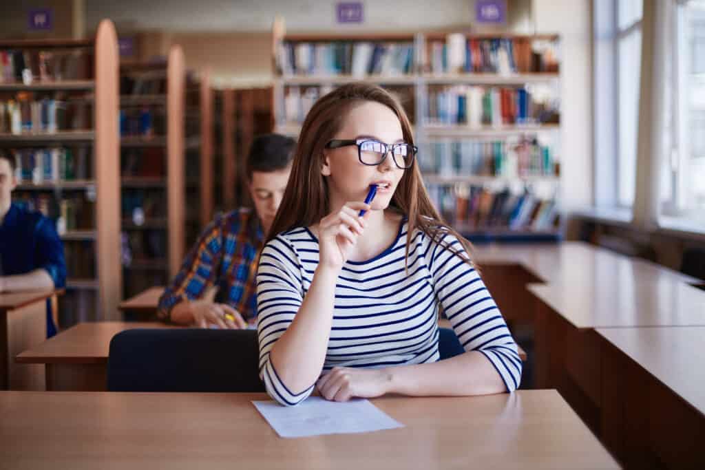 Girl at lesson