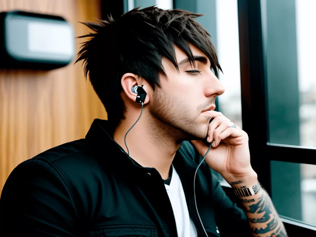 Emo Boy Listening To Music