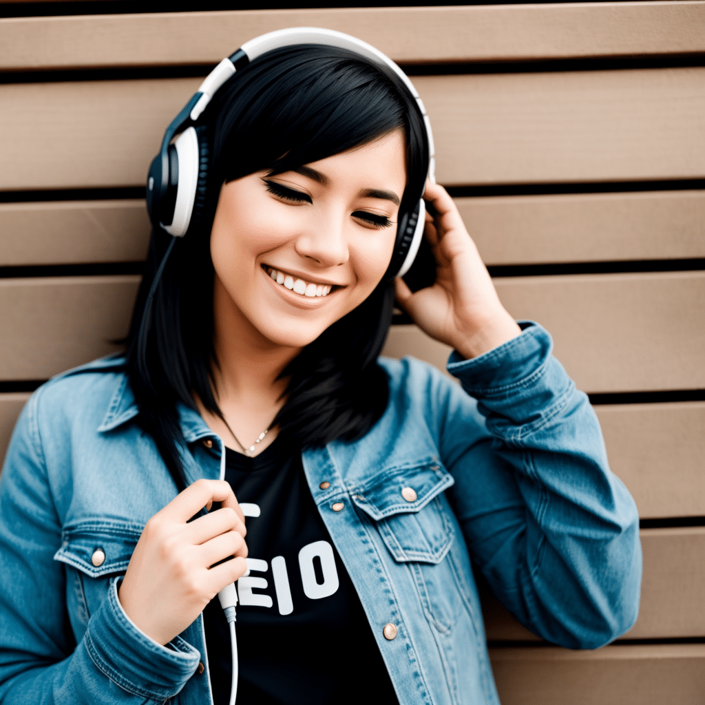 Emo Girl Listening To Music