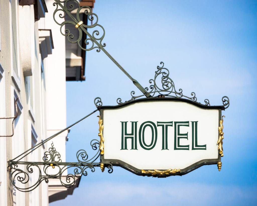 old hotel sign