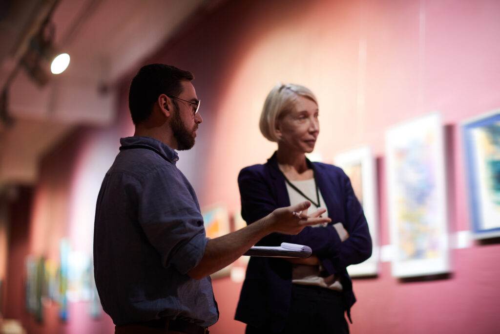 People Looking at Art