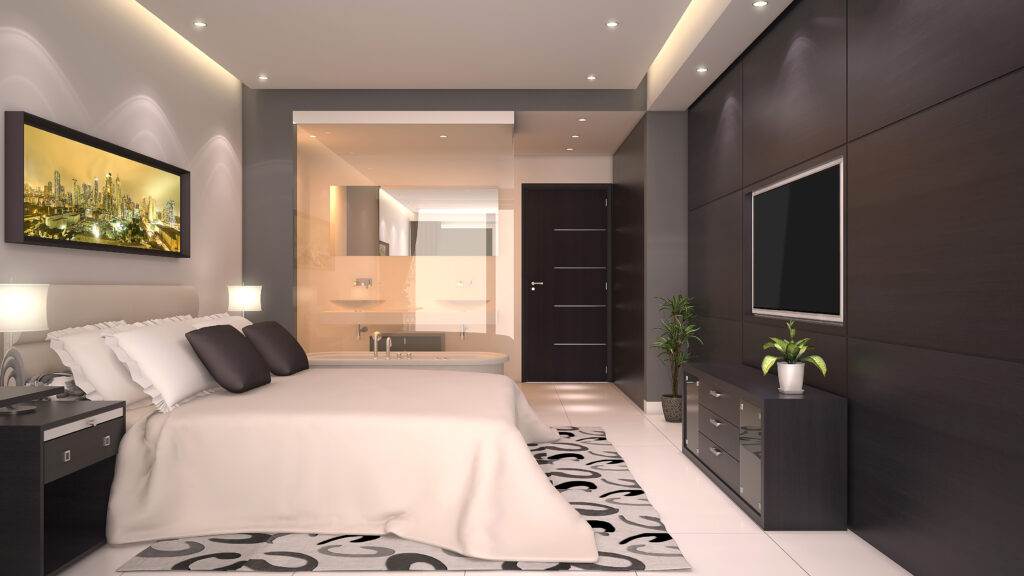 3d Render of Hotel Room