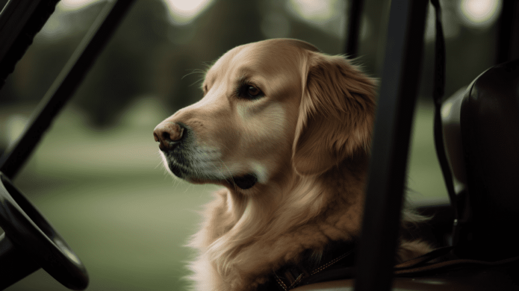 A dog sitting in the driver's seat of a car.
