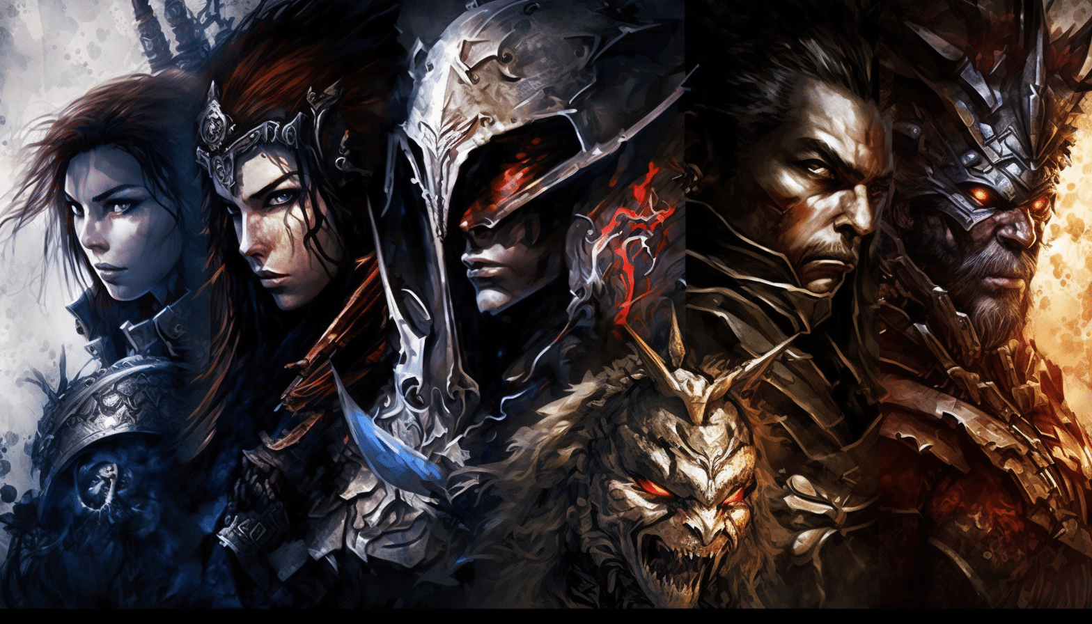 A group of characters from the game warcraft.