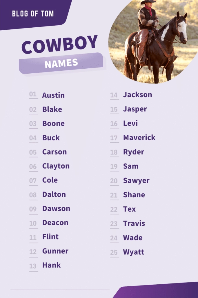 Cowboy Names Infographic