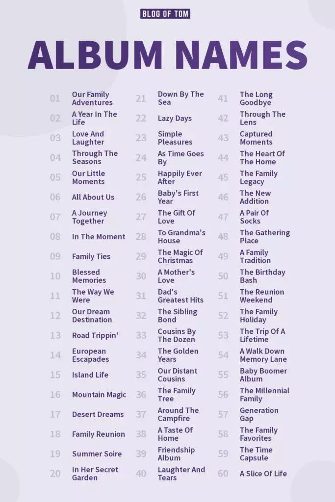 93+ Album Names (BEST, Funny & Cool Ideas 2024)