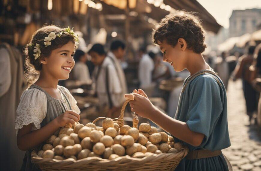 Ancient Roman Girl and Boy